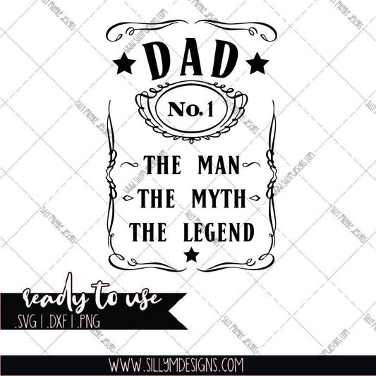 Dad Whiskey Label SVG