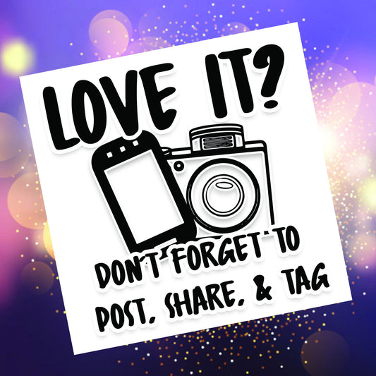 Love it, Tag us Social Media Sticker DIGITAL | .png & .jpeg