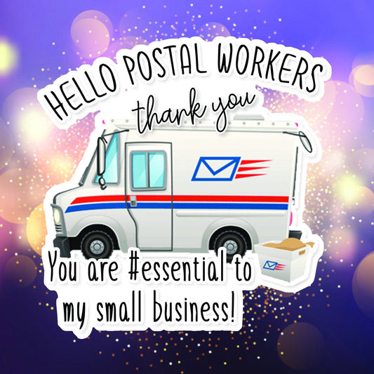 Mail Carrier Thank You Sticker DIGITAL | .png & .jpeg