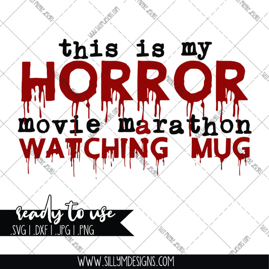 Horror Movie Mug SVG PNG