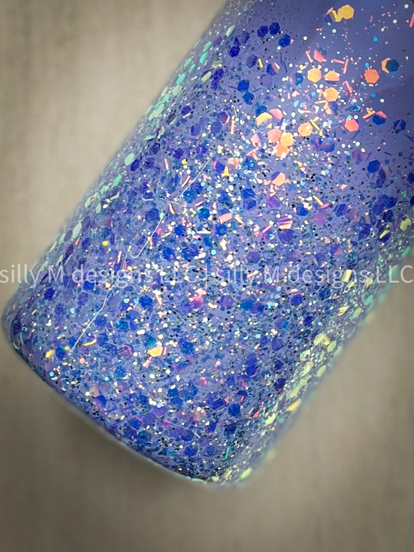 Crystal Lilac Glitter Ombre Tumbler
