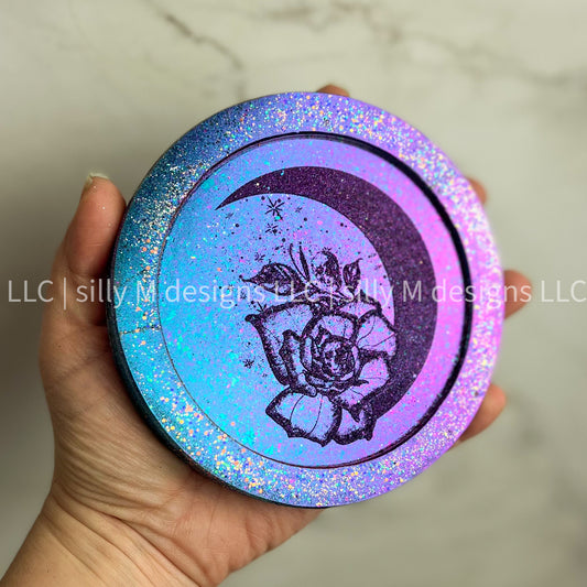 Moon Rose Skellie Coaster Mold