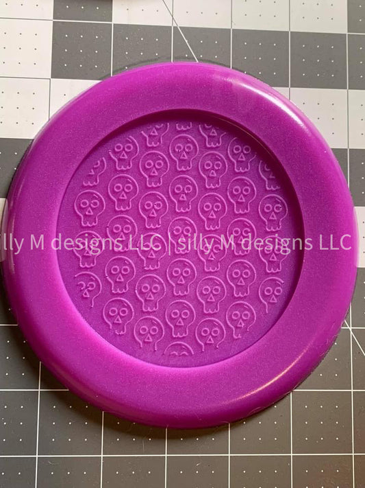Skull Pattern Coaster Mold