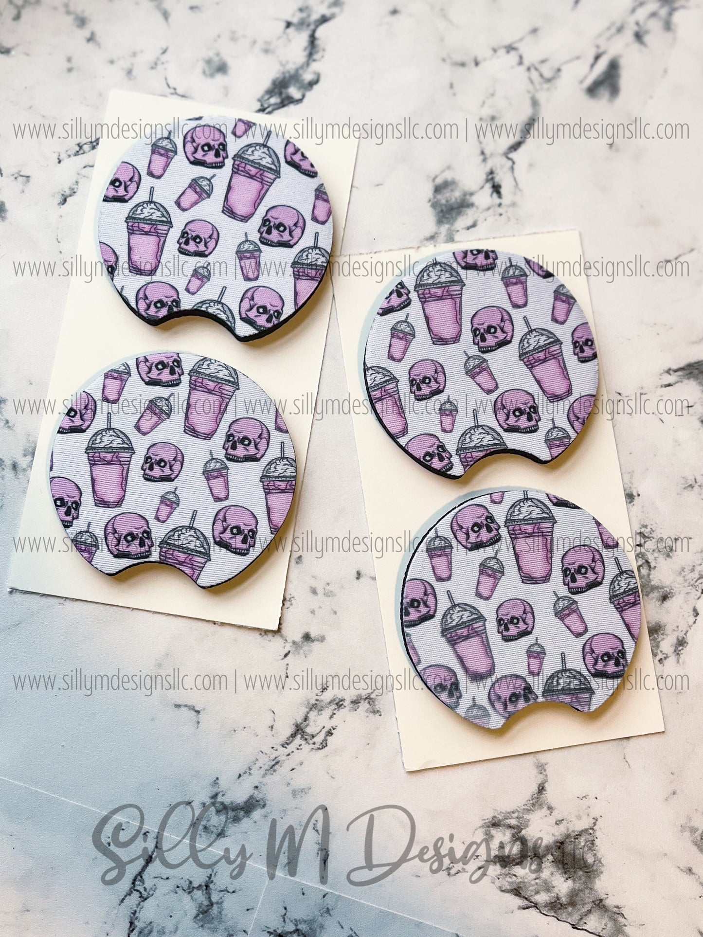 Freezing Pink Neoprene Coaster Set