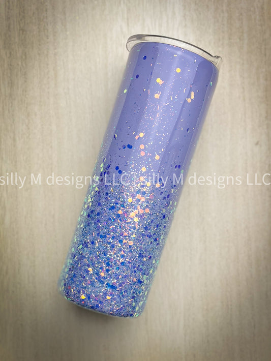 Crystal Lilac Glitter Ombre Tumbler