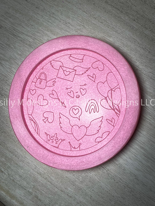 Valentines Doodle Coaster Mold