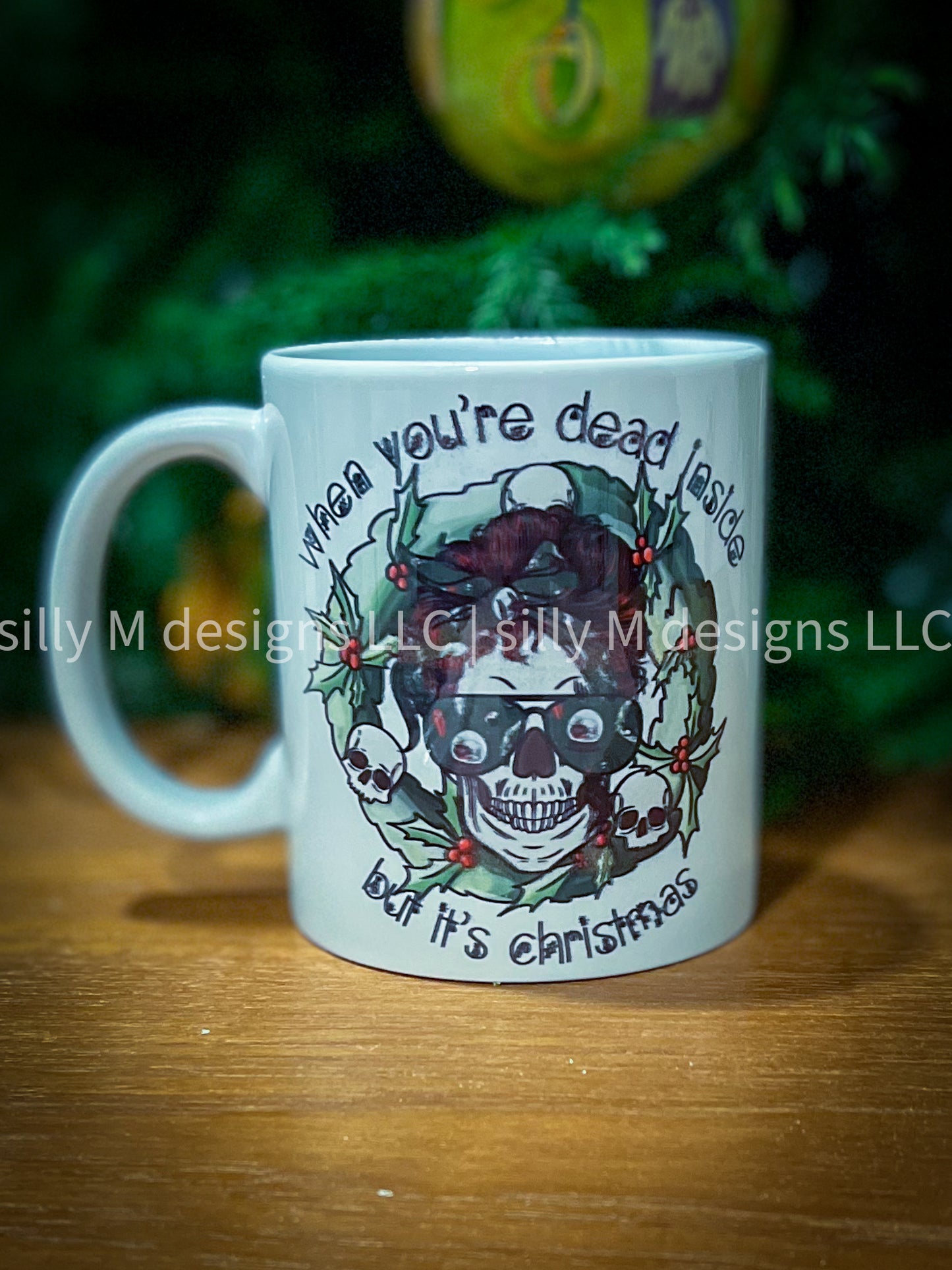 Dead Inside Wreath Coffee Mug | 11 ounces
