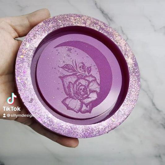 Moon Rose Skellie Coaster/Trinket Dish Mold