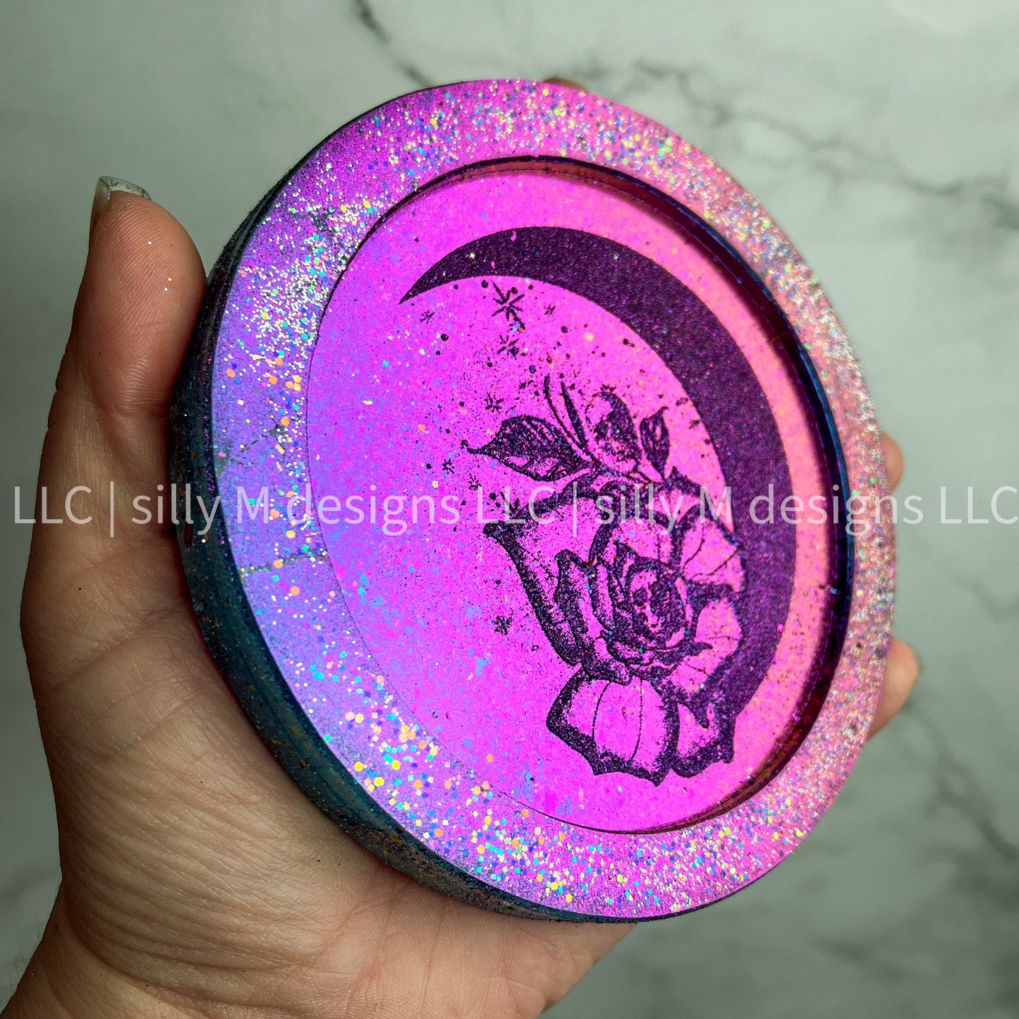 Moon Rose Skellie Coaster Mold