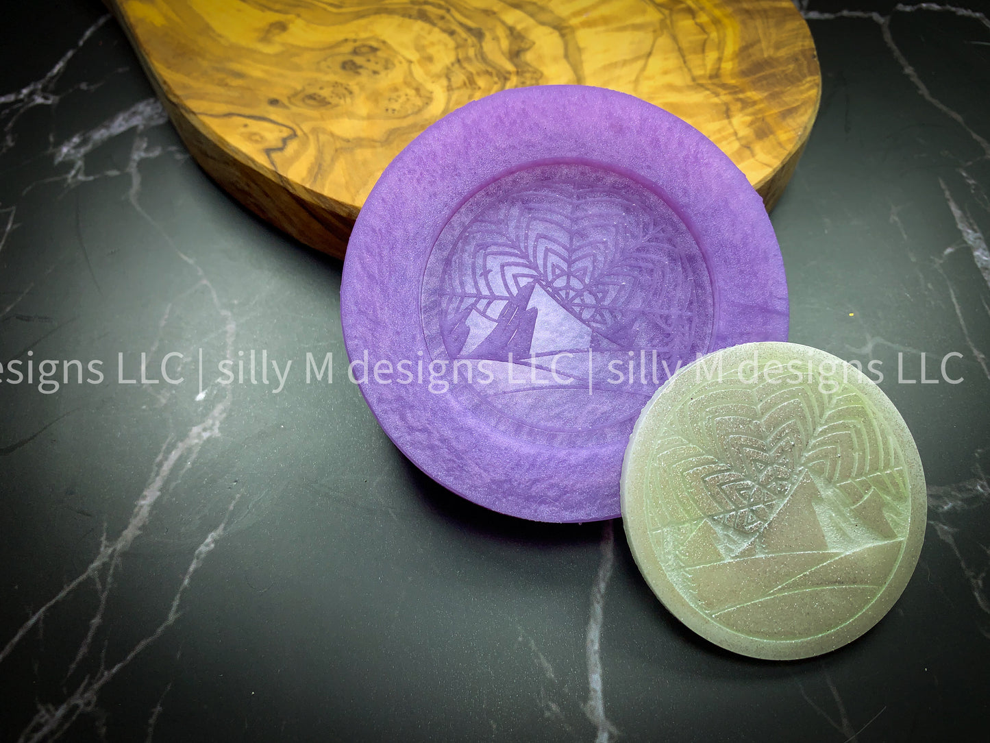 Mountain Mandala Grippie/Badge Reel Silicone Mold