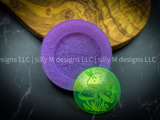 Triple Mushroom Grippie/Badge Reel Silicone Mold